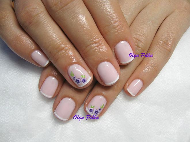 Рисунки шеллака на короткие ногти