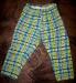 Продаются бриджи клетчатые, расцветка: голубая и салатовая клеткa